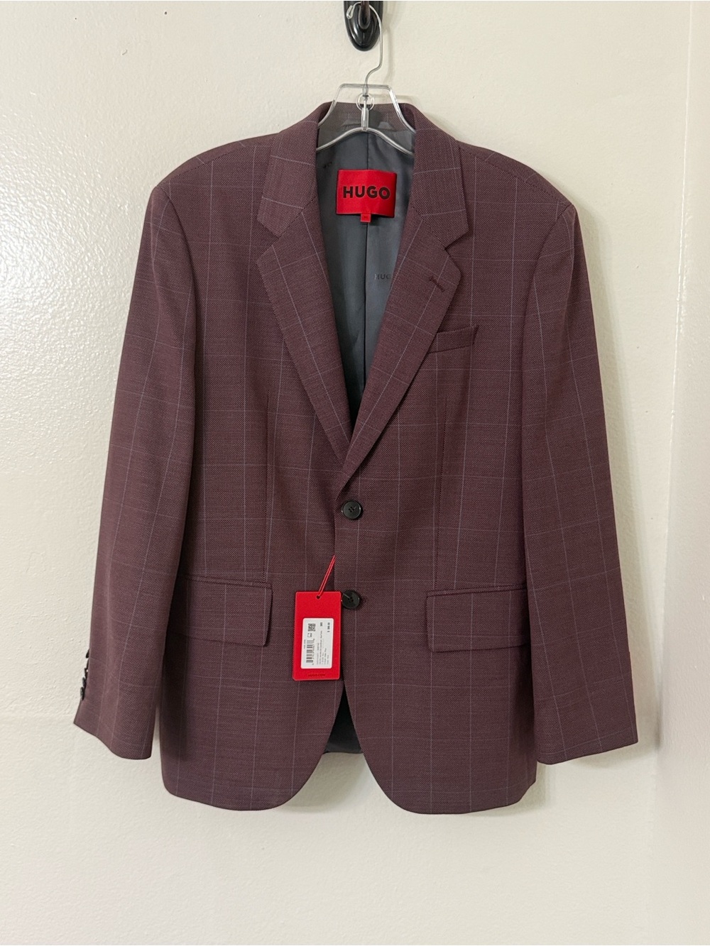 NEW! HUGO Karl261X-MCY Blazer -Brown/ Blue Stripe. Size: 36S